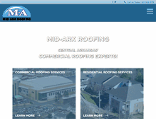 Tablet Screenshot of midarkroofing.com